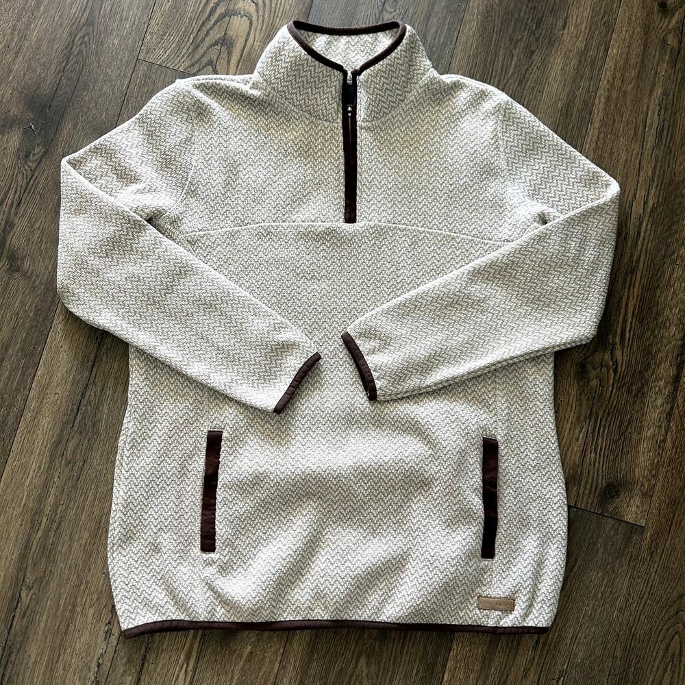 Powder River Outfitters Beige Brown Western Ranch Sweater Size L